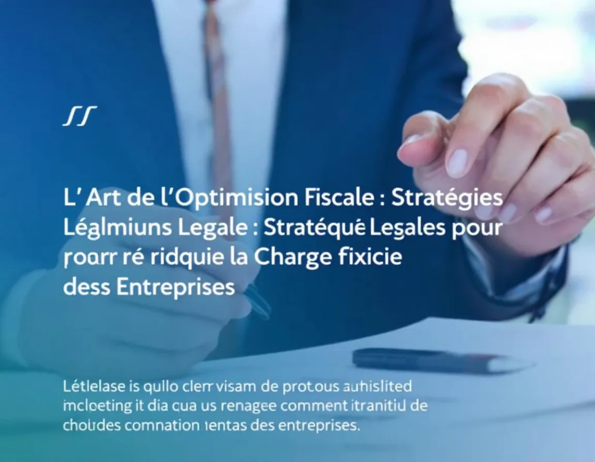 L'Art de l'Optimisation Fiscale : Stratégies Légales pour Réduire la Charge Fiscale des Entreprises